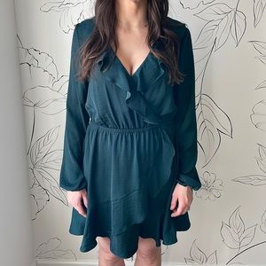 Express Long Sleeve Ruffle Dress
